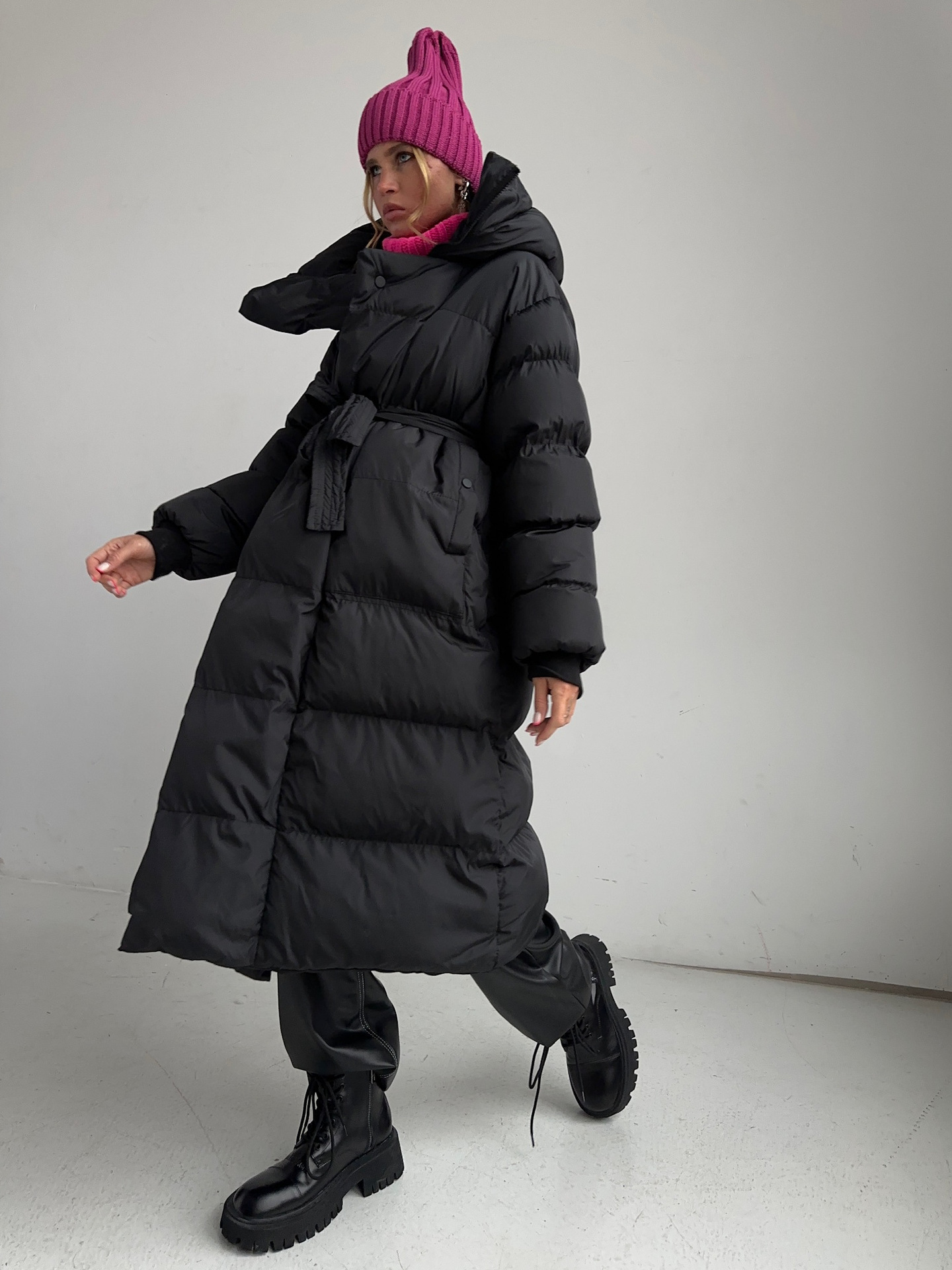 Abrigo largo de algodón para comercio transfronterizo, estilo europeo y americano, nuevo modelo de invierno 2025, elegante y cálido, engrosado con botones ocultos, chaqueta larga de algodón con capucha. image 4