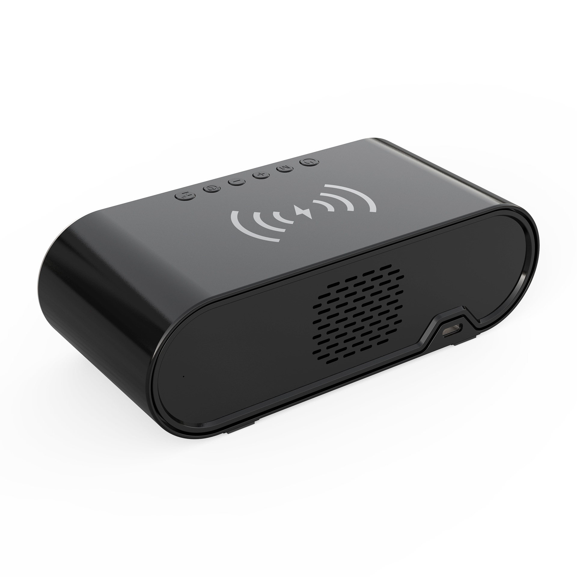 Reloj despertador multifuncional de carga inalámbrica de carga rápida 15W LED reloj de calendario perpetuo reloj electrónico creativo