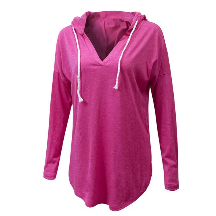 宽松连帽健身服女跑步网红罩衫春秋运动显瘦长袖女瑜伽服上衣