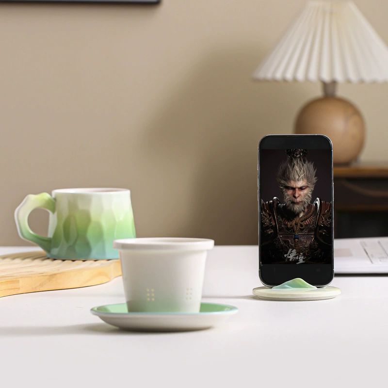 益兹 Ceramic телефон держатель, чайная чашка, держатель для сигарет для дома и офиса, градиент