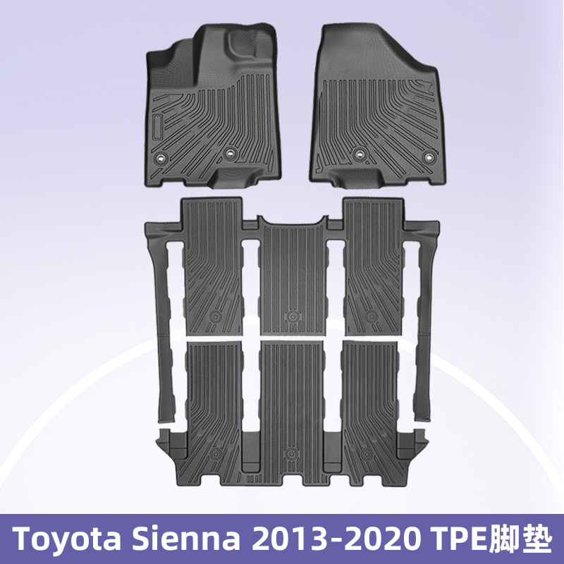 Para Toyota Sienna 2013-2020 3D todo el tiempo material TPE almohadilla para el maletero
