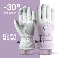 Gloves for Men and Women, Winter Cycling and Skiing, Fleece Lined, Thick, Warm, Touchscreen, Coldproof, Windproof, Waterproof, Cycling Cotton Gloves