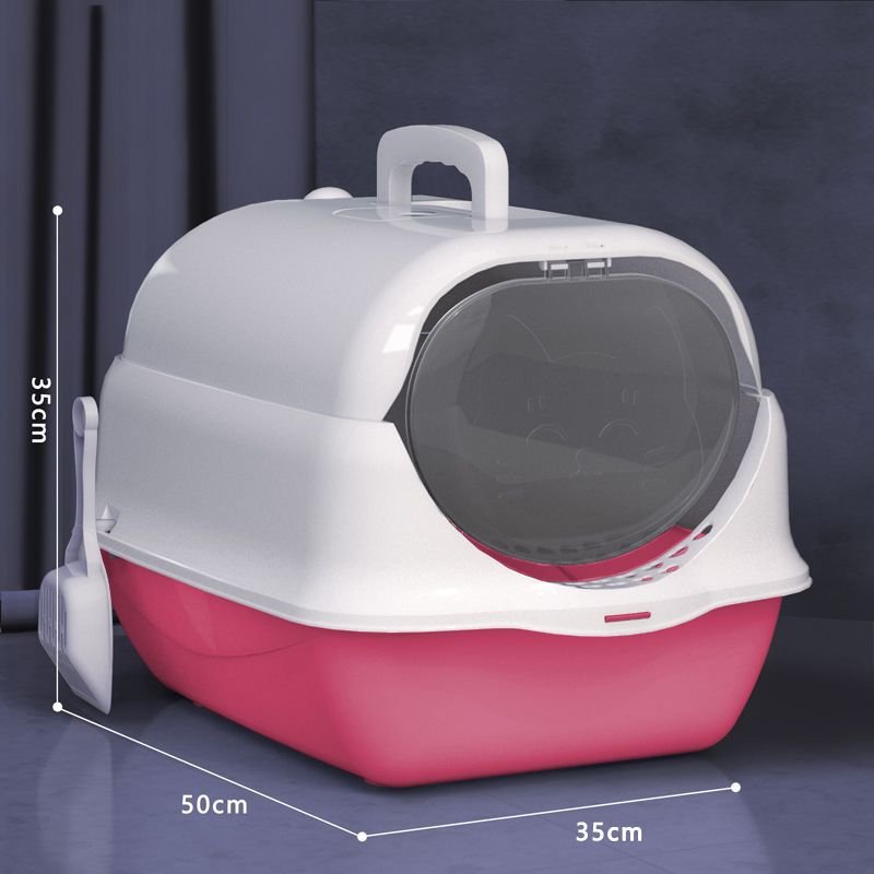 Toilet para gatos totalmente cerrado desodorizante extra grande anti-derrames con arena para gatos pequeños, arena para heces para gatos