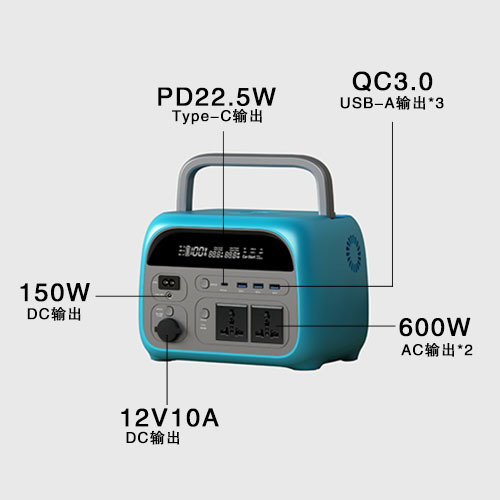300-600W大容量户外露营储能电源多国家规格110V应急电源
