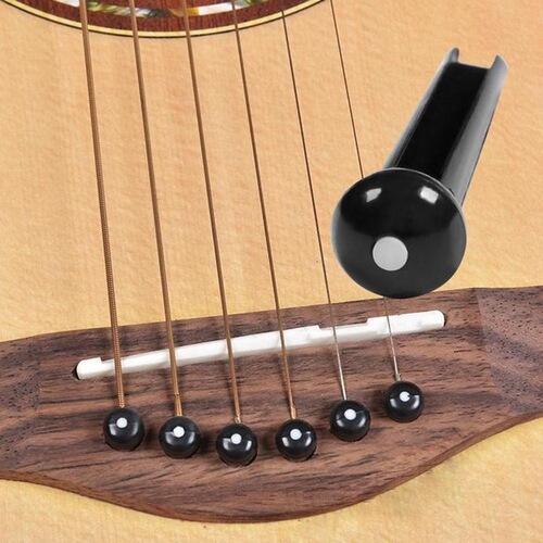 Folk guitar rosewood bridge + upper and lower saddles + string pins set