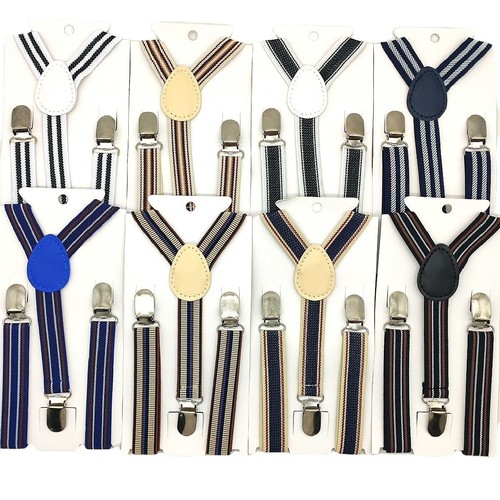 Classic Multi-Color Striped Series Children's 2CM Shoulder Belt Hanger Belt for Boys and Girls, Unisex Baby Pants Hanger