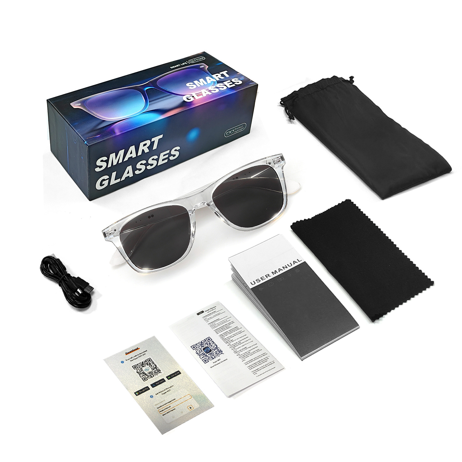 Transparent box-gray film