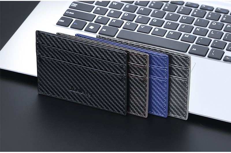 Pu Leather Material Solid Color Pattern Men's Solid Color Pu Leather Open Card Holders