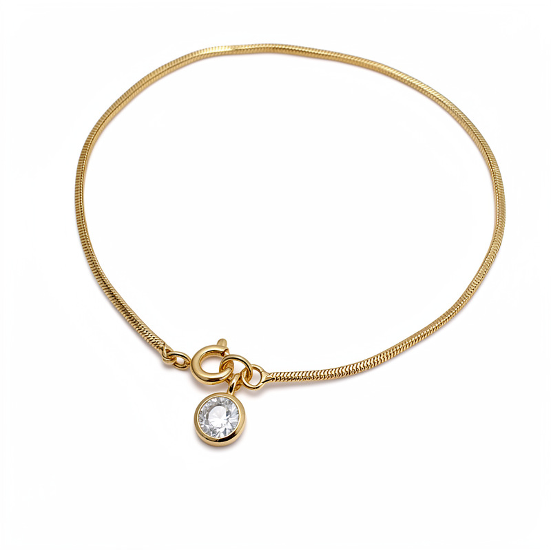 18k oro real pulsera redonda de mármol de electrolito ligera de lujo nicho de alta sensación pulsera simple personalidad joyas de pulsera