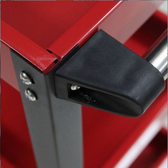 Carro de herramientas de tres capas, carro de reparación y reparación de automóviles, estante de almacenamiento multifuncional, caja de empuje manual tipo cajón de taller móvil de subcapa