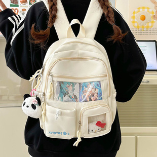 Backpack Girls Transparent Schoolbag Pain Bag Junior Senior high school College Students Large Capacity Computer Bag Design Sense Niche Backpack