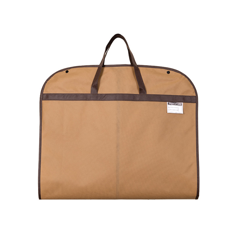 En stock no tejido traje bolsa de polvo negro portátil hebilla traje bolsa cremallera alargada ropa de almacenamiento bolsa colgante