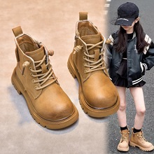男童马丁靴2025新款春秋款儿童靴子村级加绒女宝短靴宝宝大童鞋子