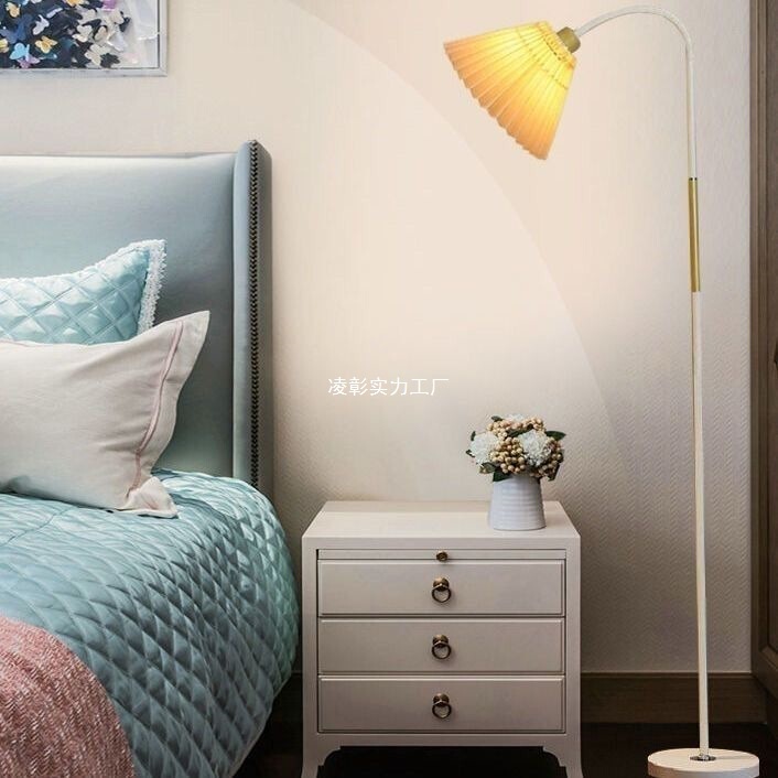 Voice-Controlled Led Floor Lamp Creates a Minimalist Corner for the Bedroom, Beige Nine Watts, Twelve Watts, Fifteen Watts, Cat Sky