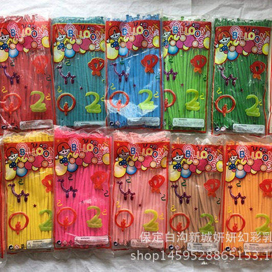 Cross-border wholesale thick latex 1.8g magic balloon clown creative 260 long strip shaped woven magic balloon