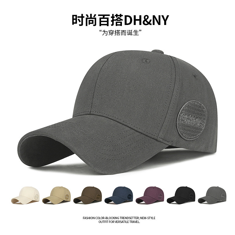 春秋季新款魔术贴简约硬顶多色棒球帽子弯檐显脸小潮流遮阳鸭舌帽|undefined