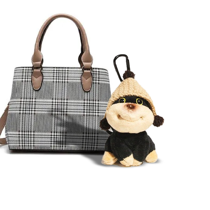 Bolsa de perrito de abeja colgante de coche muñeca de peluche lindo llavero joyería niña pareja regalo
