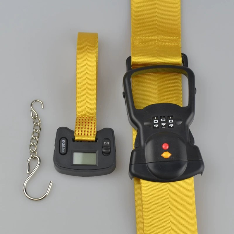 Equipaje de pesaje desmontable de producción con cerradura de contraseña maleta vinculante con equipaje de embalaje de poliéster con accesorios de equipaje