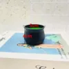 Малый чёрный цилиндрический горшок, диаметр 5 см
