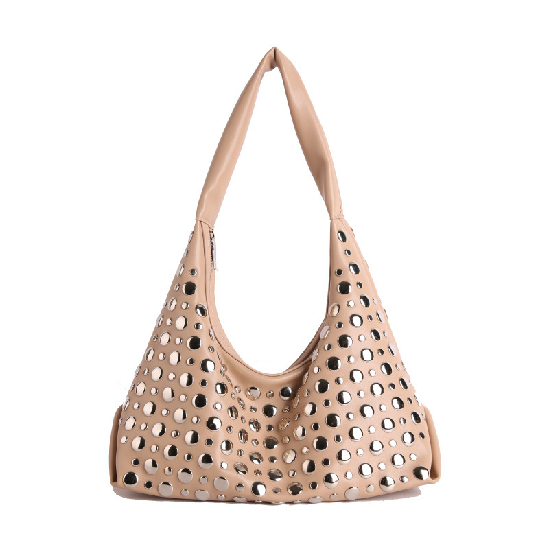 Bolso de mujer venta caliente nuevo nicho coreano Zhong remaches de gran capacidad bolso de alta calidad bolso de brazo de hombro universal