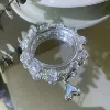S106-Pure White Fantasy Sea Mermaid Heart Bracelet #SZ830