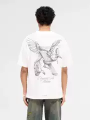 Represent Pegasus R-logo Printed High Street Trendy Brand Vintage Summer All-match Unisex Loose Cotton Short-sleeved T-shirt for Men and Women