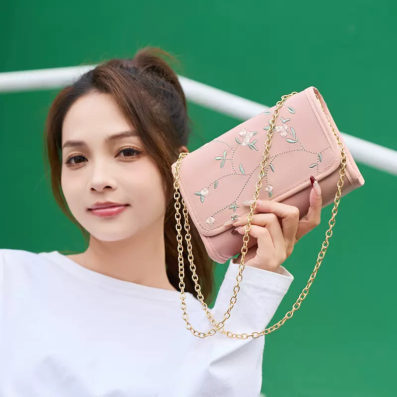 小众百搭潮流单肩女包时尚精美女士单肩包清新精美纯色简约斜挎包