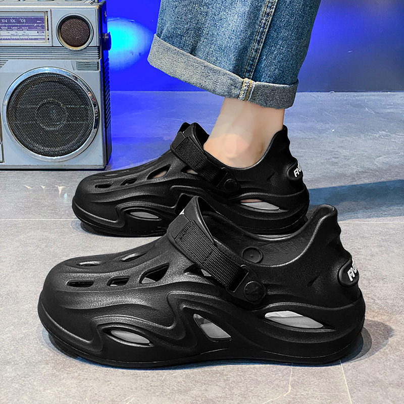 Zapatos para parejas de verano 2025 zapatillas de cabeza de mierda antideslizante para usar sandalias deportivas de coco de playa