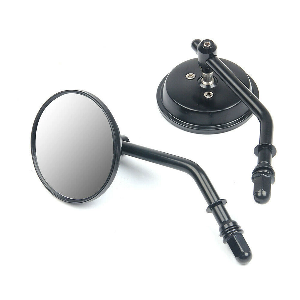 Зеркало заднего вида для мотоцикла Harley применимо круглое чайная волна зеркало заднего вида из алюминиевого сплава черное Гальваническое круглое