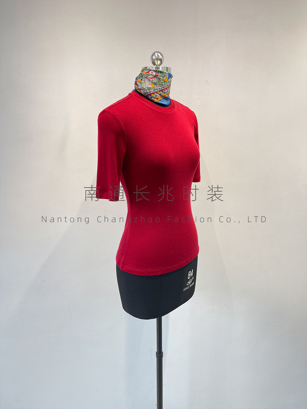 【クリーミーマッスル感】チャオソフト ウール リヨセル混 Tシャツ クラウド シルキー ラウンドネック 肌に優しい 半袖 レディース 夏秋|undefined
