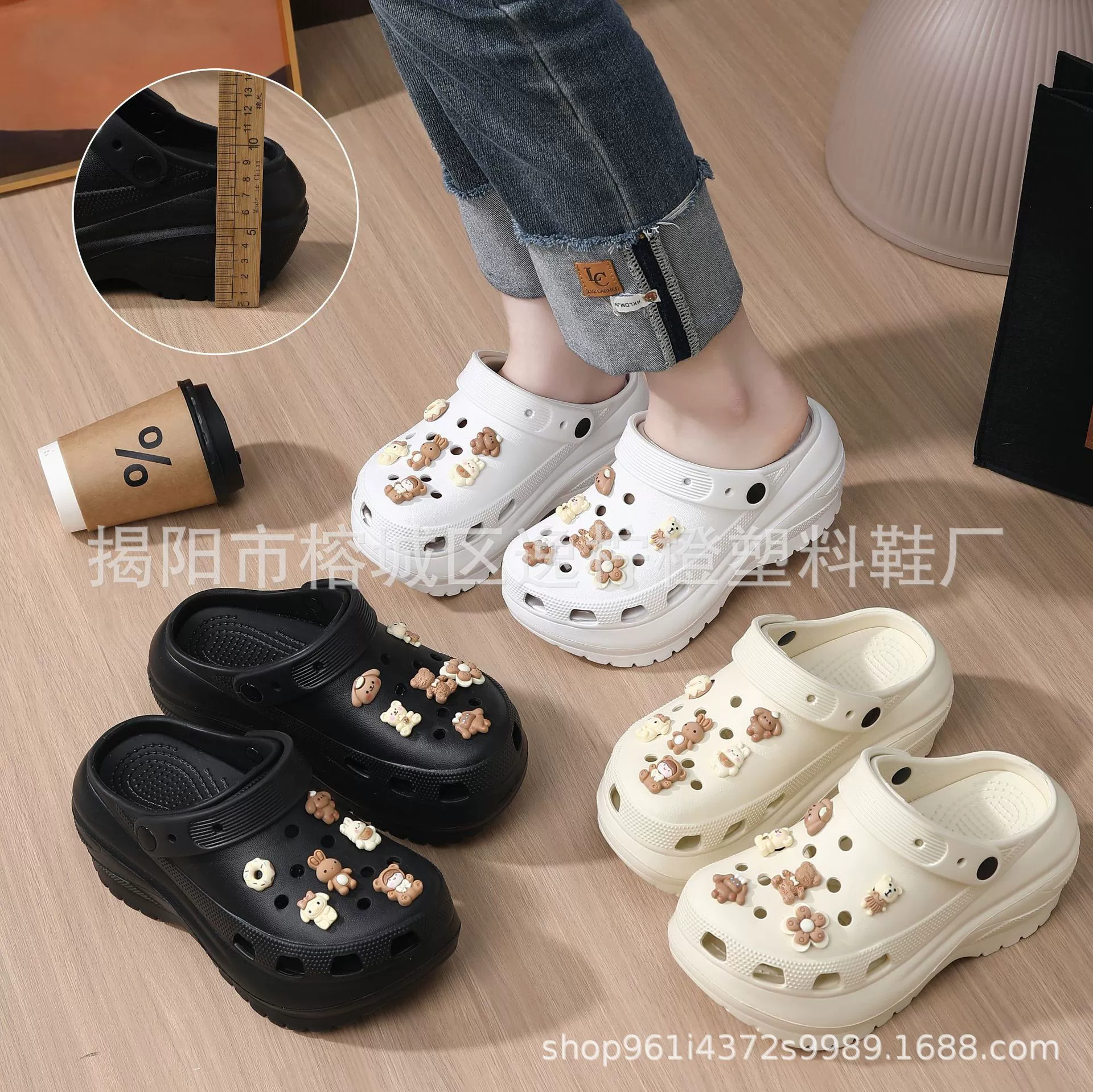 Женские летние пляжные шлепанцы из ЭВА на толстой подошве, новые 2025 года, нескользящие, с закрытым носком