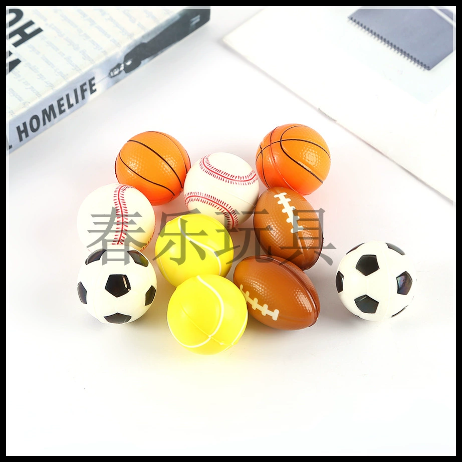 Горячая продажа Амазонки 4cm сплошной PUball ноги сетки регби пены губка детское декомпрессионное вентиляторное игрушка