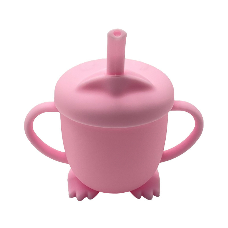 Taza de paja para bebés con cubierta a prueba de caídas a prueba de quemaduras entrenamiento de agua potable para niños aprendiendo taza de bebida fábrica transfronteriza en stock