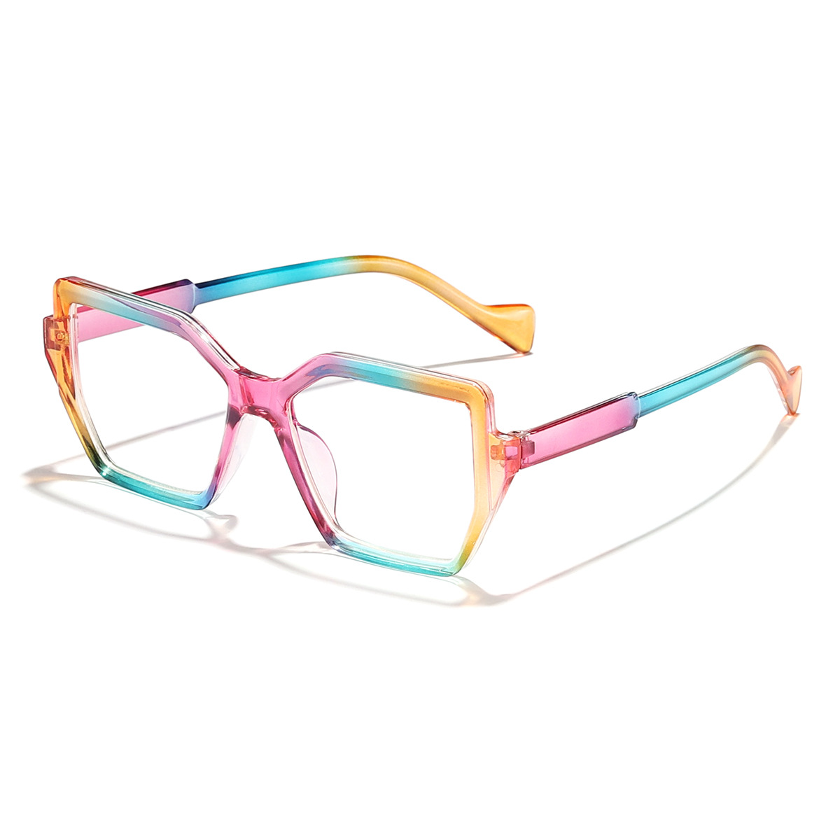 2024 nueva moda gradiente gafas anti-luz azul montura colorida Europa y América hombres y mujeres con montura de miopía