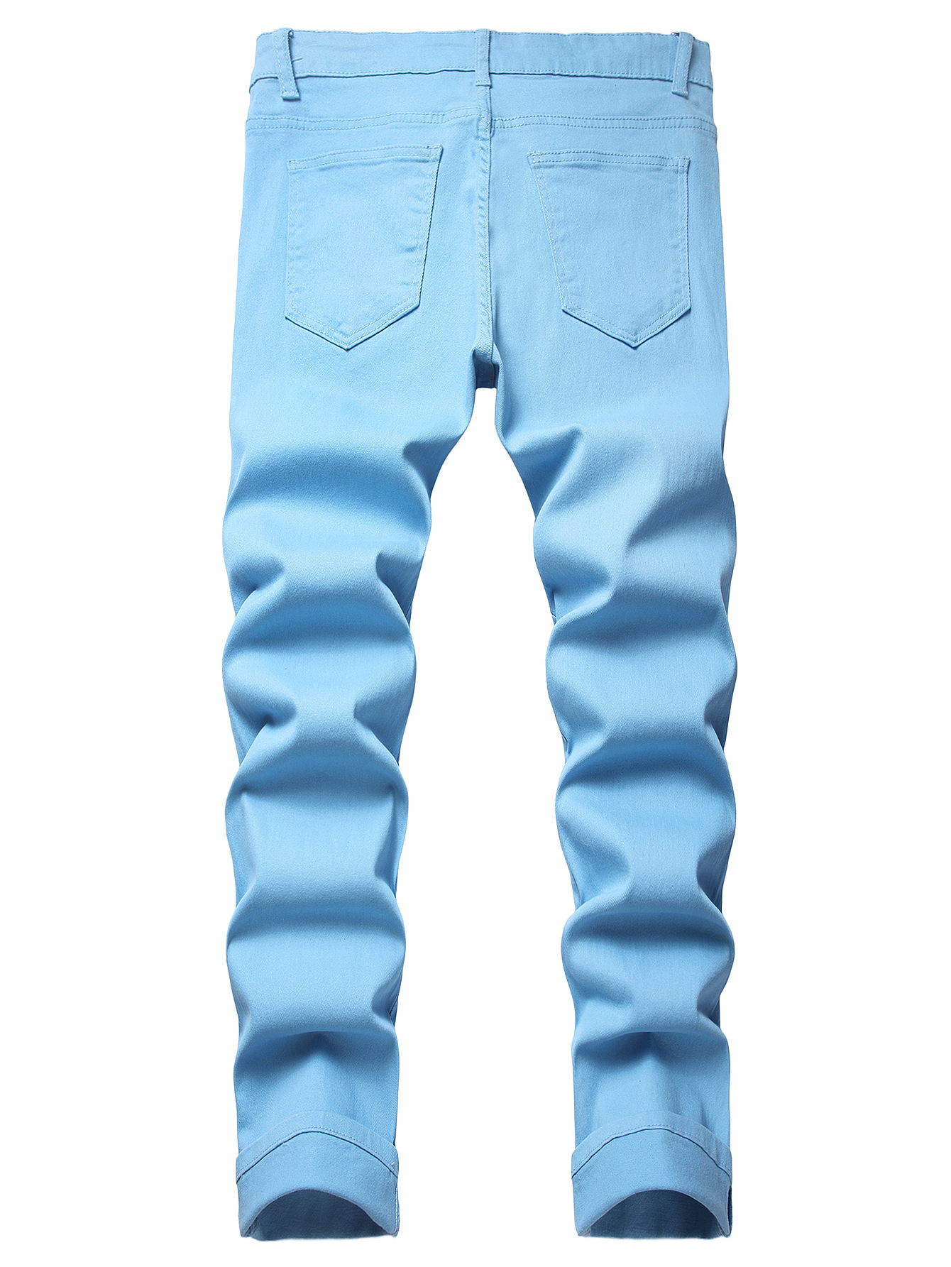 Herren Jeans Mit Strass Im Ripped Design Stretch Für Männer_voghion.com