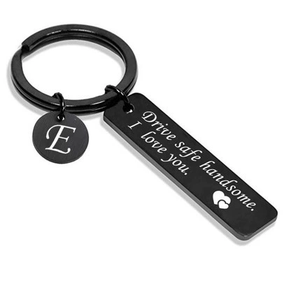 Glossy keychain stainless steel, direct factory sales, DIY