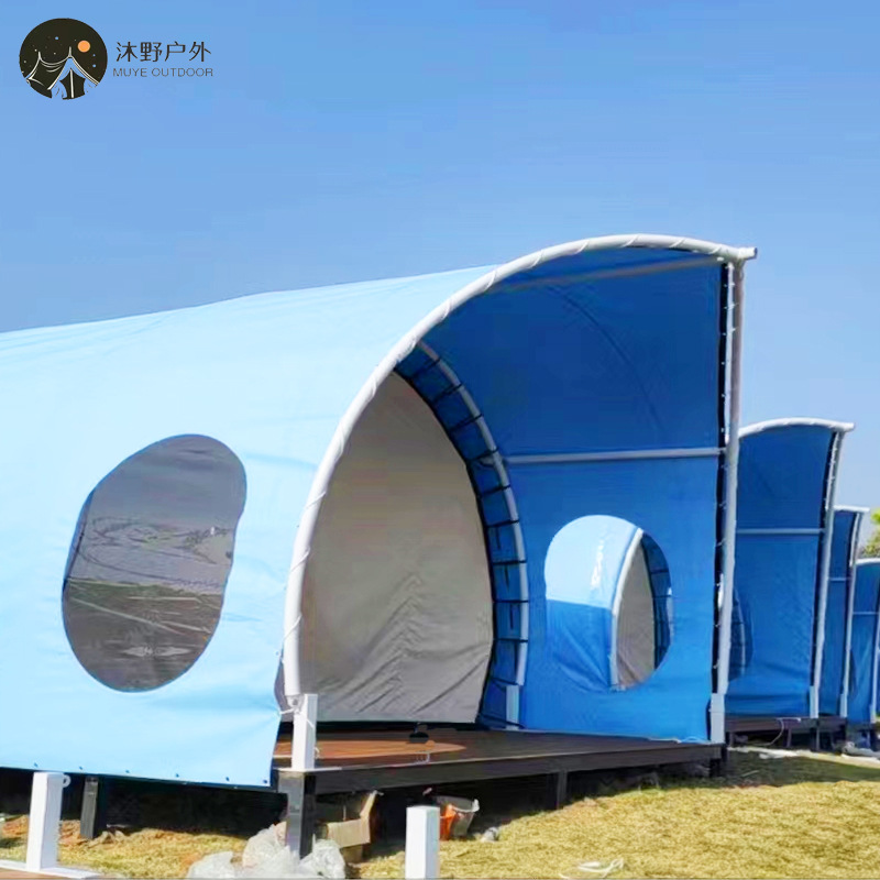 Muye acampar al aire libre tienda de campaña del hotel estructura de acero que acampa salvaje tienda de campaña de lujo campamento residencial tienda de ocio