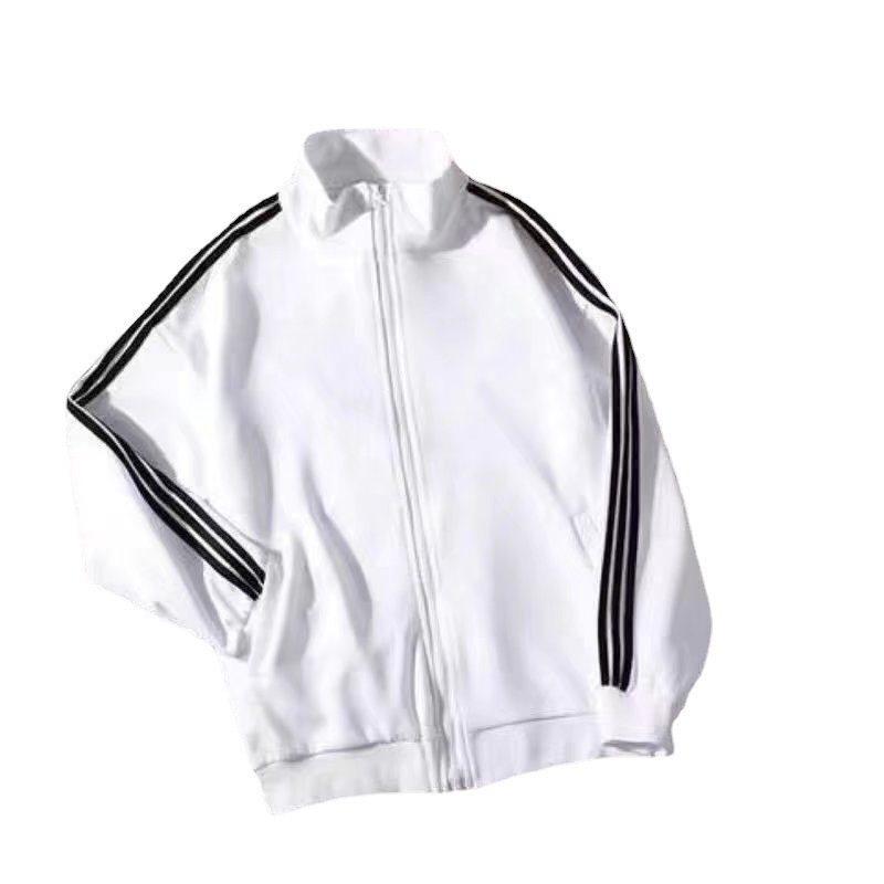 Comercio exterior primavera y otoño nuevo estilo de cuello vertical chaqueta de hombre marca de moda rayas guapo estudiante ropa deportiva delgada chaqueta casual verano