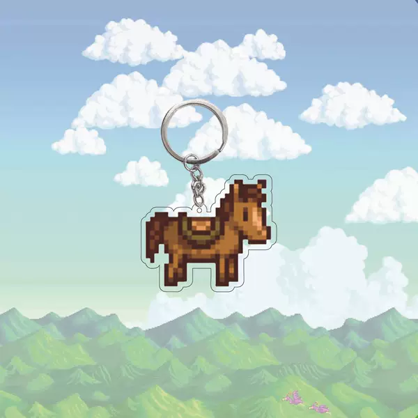 Stardew Valley Keychain-Brown Pony