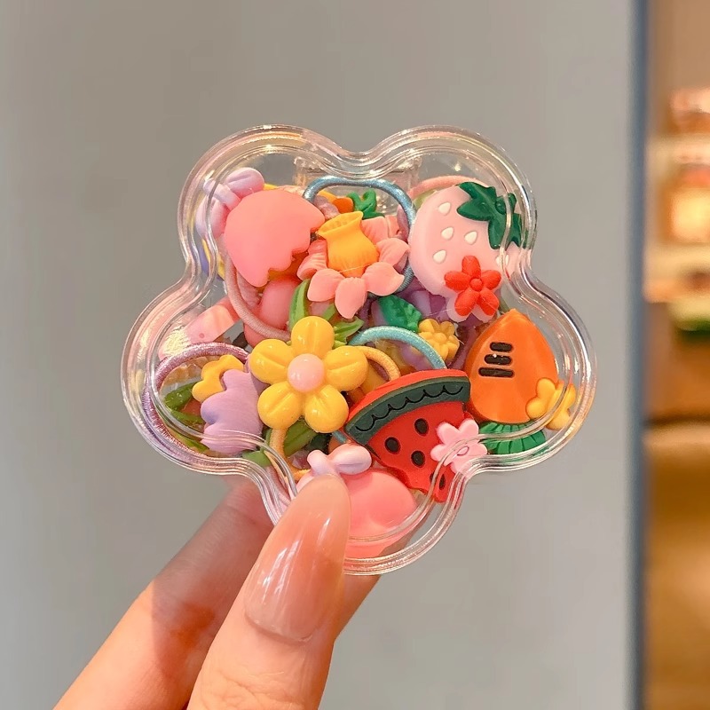 Cuerda para el cabello pequeña de color, cuerda para la cabeza, linda cuerda para el cabello de cola de caballo para niños, niña bebé, alta elasticidad, sin dañar el cabello, tocado de banda de goma