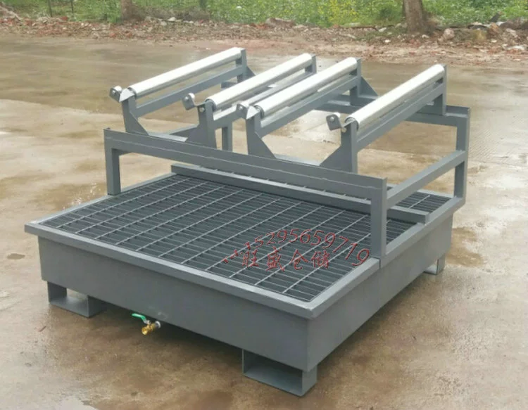 Стальной герметичный поддон для масла, поддон для масла, бочка для хранения опасных отходов, платформа для хранения химикатов, металлический наклонный кронштейн