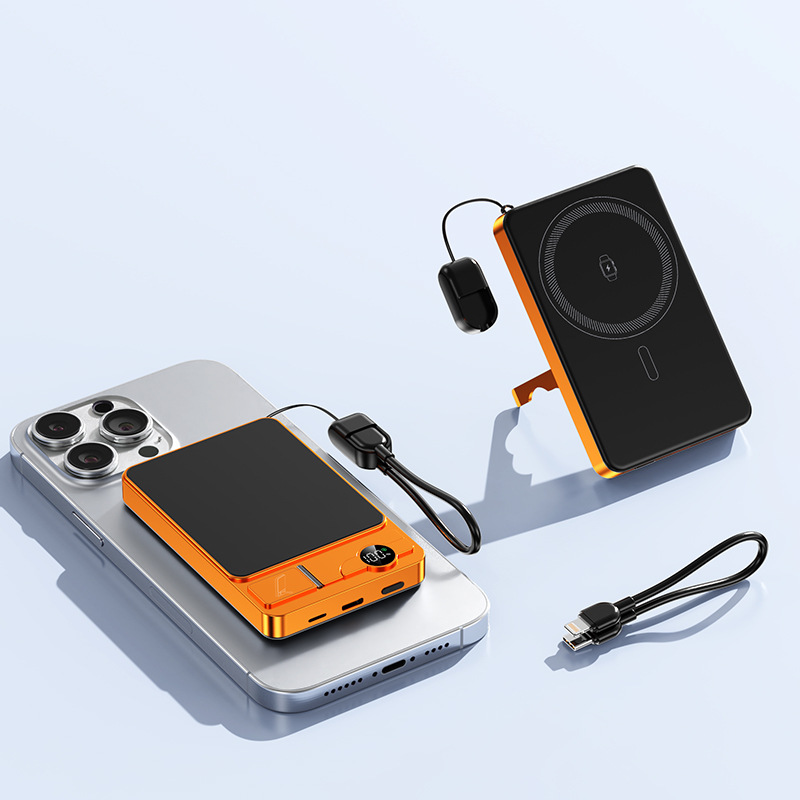Yeni Manyetik Şarj Teknolojili Hızlı Şarj Yüksek Kapasiteli 3 İn 1 Akıllı Saat Ultra İnce Kablosuz Taşınabilir Güç Kaynağı Apple 17 Uyumlu