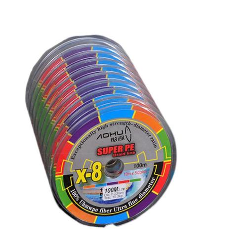 Raw Silk Color Dali Horse Line 8 Braided PE Line 100 Meter Luya Sea Fishing Braided Line Fishing Line Wholesale