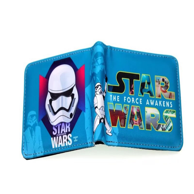 Cine y Televisión anime periférico Star Wars cartera Guerrero Negro soldado blanco estudiante universal corto pu monedero