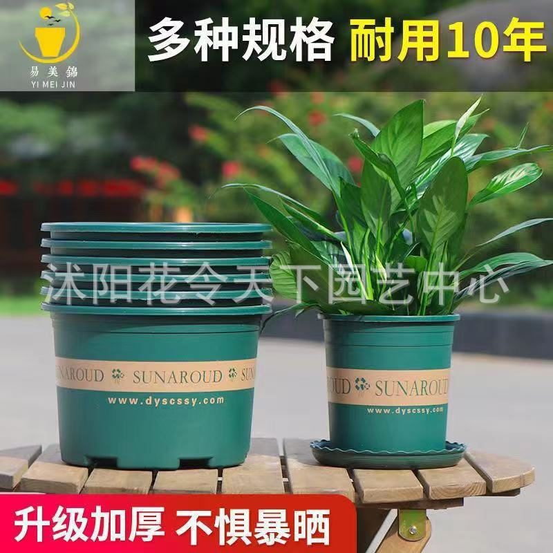 Factory Clearance Direct Sale Plastic Flower Pots Wholesale Balcony Pothos Potted Strawberry Rose Thickened Gallon Pots Breathable Durable