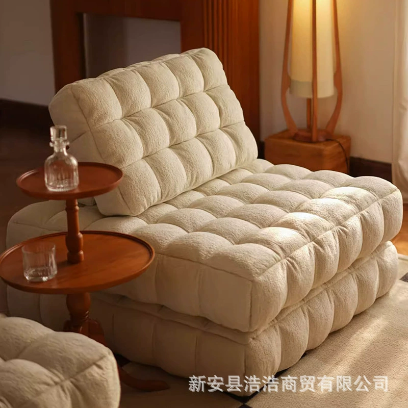 Диван-кровать для спальни и гостиной, вафельной формы, для маленькой квартиры, модульный, ленивый диван, кремовый стиль, блок тофу, складной