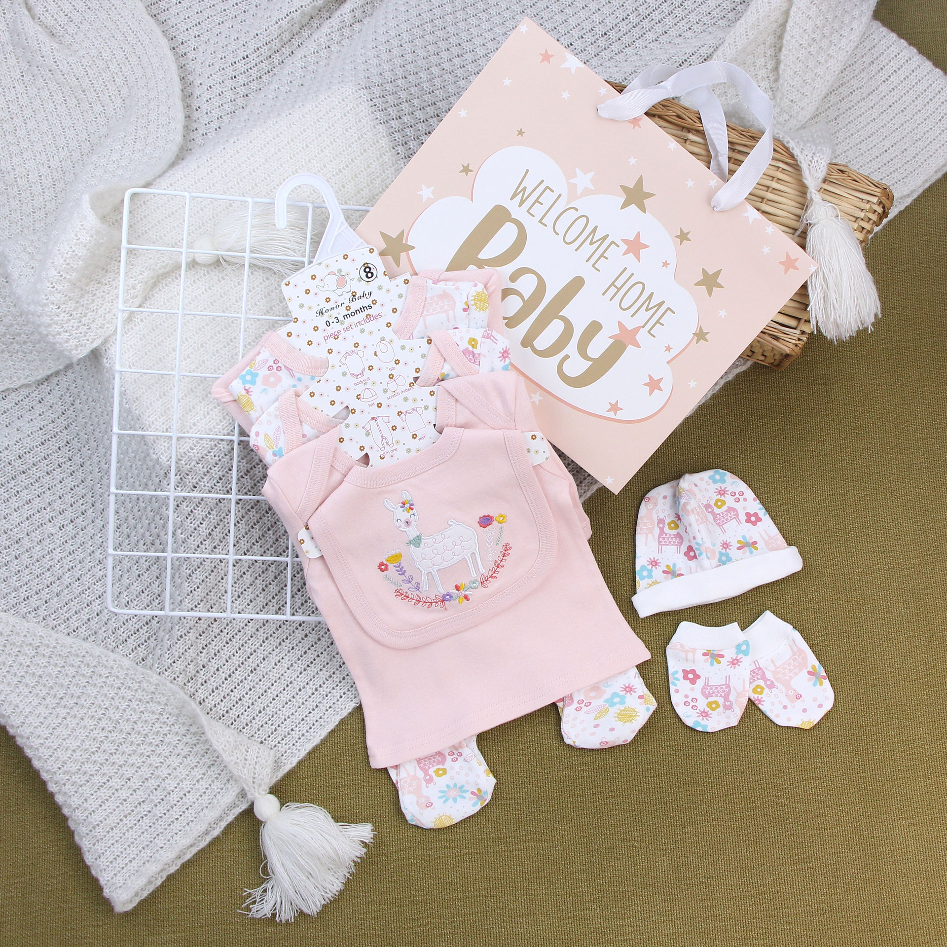 Caja de regalo de recién nacidos, ropa de escalada unida, ropa de algodón, ropa de bebé de luna llena, ropa de bebé para hombres y mujeres image 39