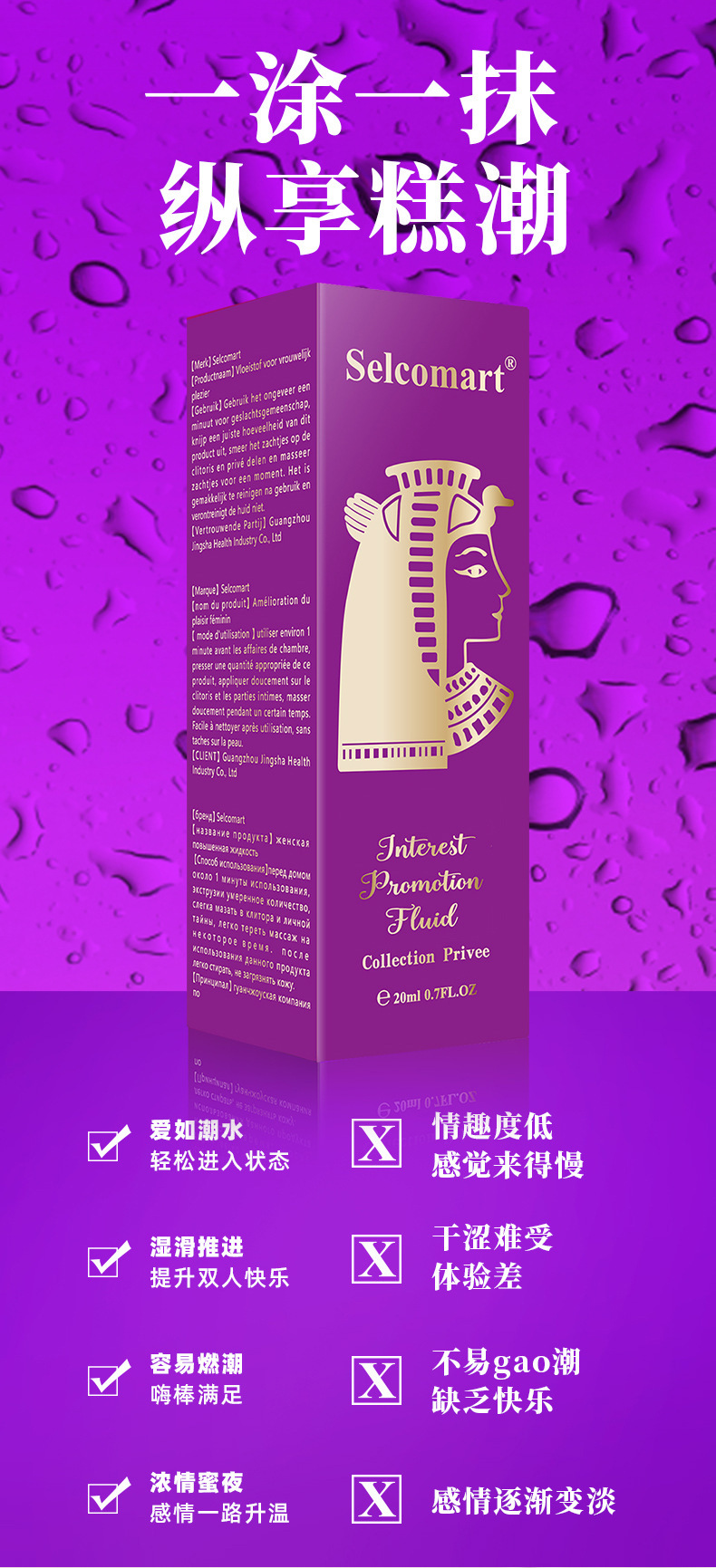 Pleasure Enhancement Lubricating Gel 20ml Water-Soluble Intimate Gel for Adults — detail image 5