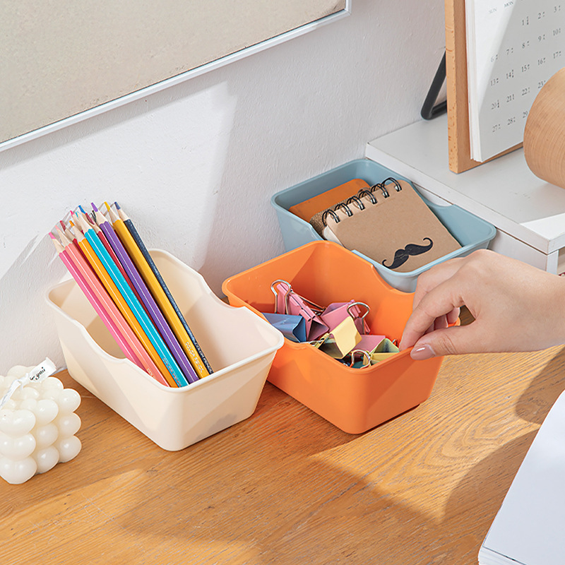Desktop Storage Box Jewelry Box Sundries Organizer Basket Rectangular Kitchen Small Box Ginger and Garlic Storage Basket