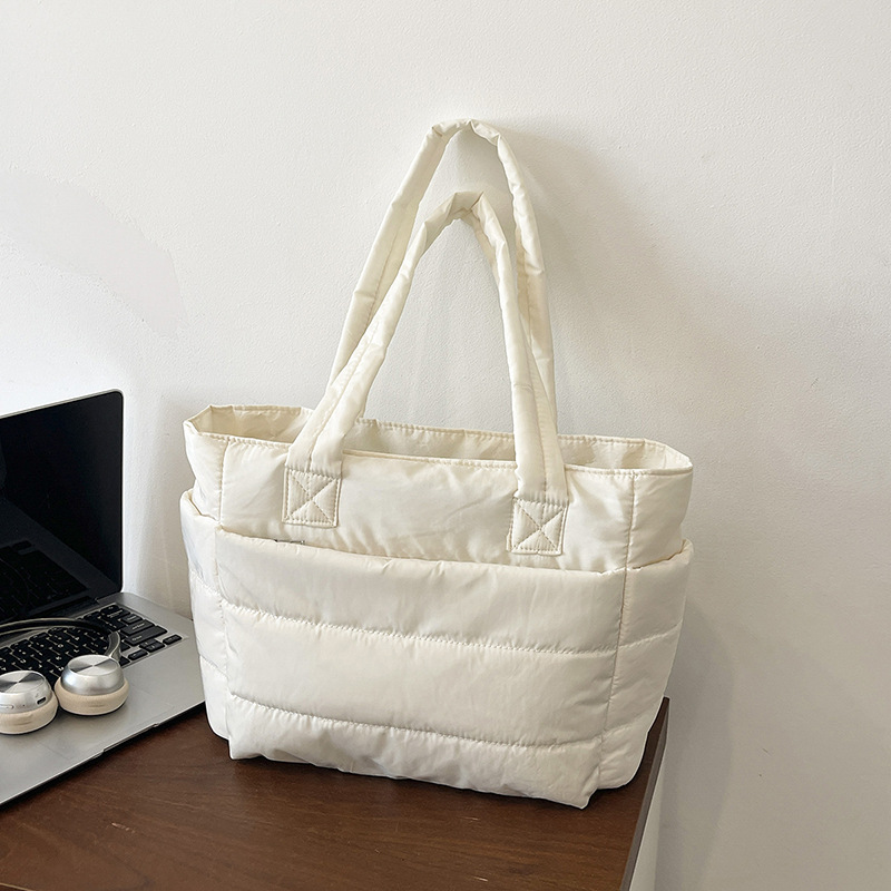 Amazon bolso de mujer de gran capacidad, ropa de algodón ligera de alta gama, chaqueta de plumón, bolso especial de yoga y fitness, bolso de viaje image 8